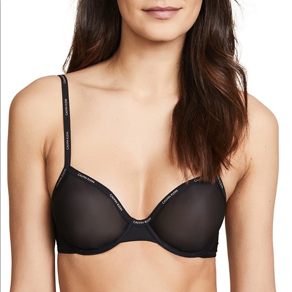 Calvin Klein Sheer Marquisette Unlined Demi Bra 34C